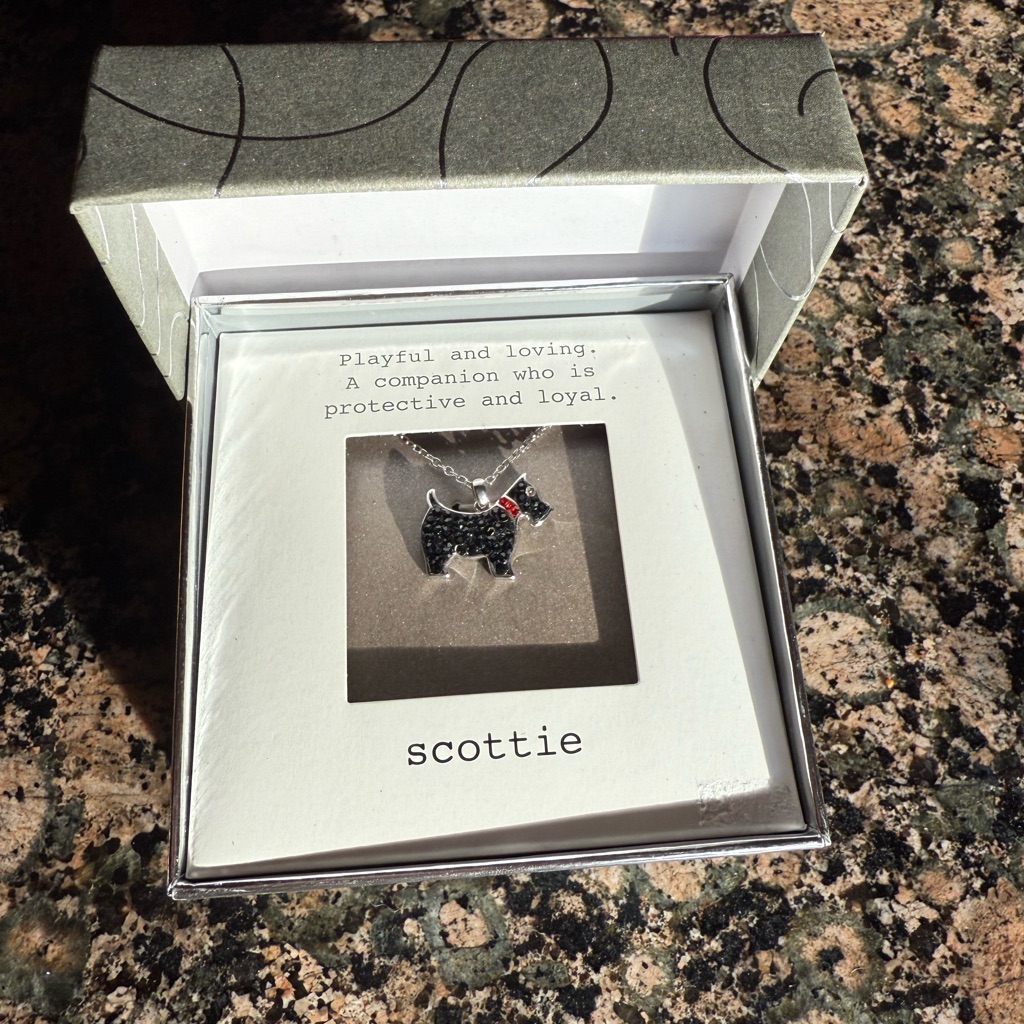 Jcpenney Black And Red Scottie Dog Necklace 22$